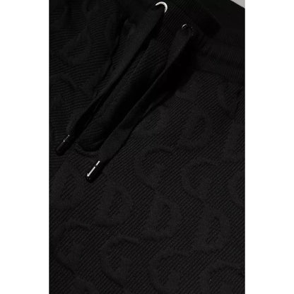 Dolce & Gabbana Black Logo Monogram Jogger Sweatpants Pants