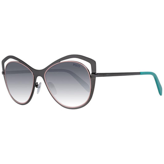 Emilio Pucci Gray Plastic Sunglasses 1728,67434610848,Emilio Pucci,Gray,New with tags,Sunglasses,Sunglasses for Women - Sunglasses,Women Emilio Pucci EPEP01305608BAC