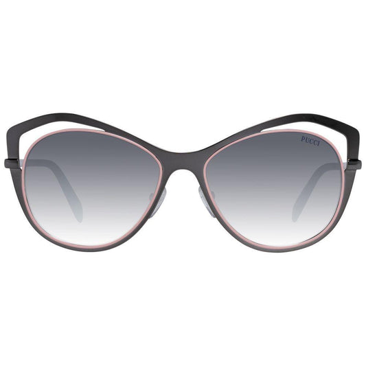 Emilio Pucci Gray Plastic Sunglasses 1728,67434610848,Emilio Pucci,Gray,New with tags,Sunglasses,Sunglasses for Women - Sunglasses,Women Emilio Pucci EPEP01305608BAC