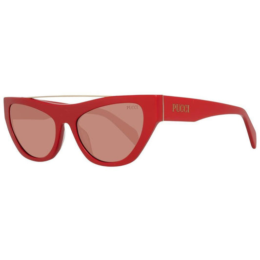 Emilio Pucci Red Metal Sunglasses 1728,67434610848,Emilio Pucci,New with tags,Red,Sunglasses,Sunglasses for Women - Sunglasses,Women Emilio Pucci EPEP01115566YAC