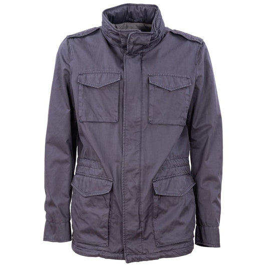 Herno Blue Cotton Jacket HE-14924-IT54 | XXL