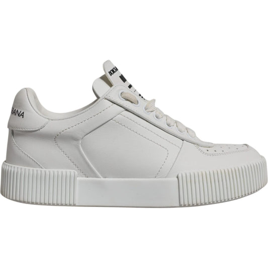 Dolce & Gabbana White Miami Leather Low Top Sneakers Shoes 1728,67345645728,Dolce & Gabbana,EU36/US6,Material: 100% Calfskin Leather,Preowned / Defect,Shoes,Sneakers - Women - Shoes,White,Women,Women - Shoes Dolce & Gabbana LA12420-36