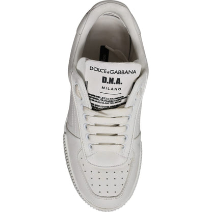 Dolce & Gabbana White Miami Leather Low Top Sneakers Shoes