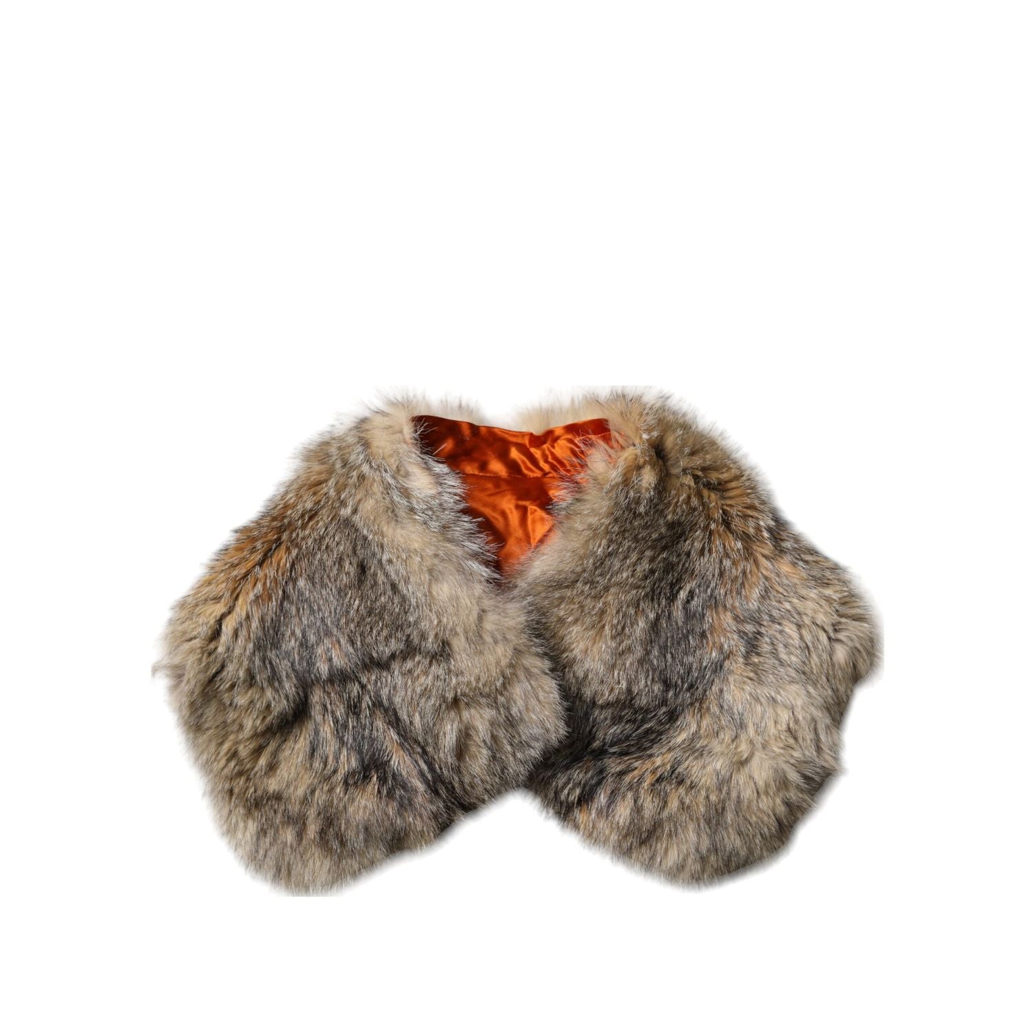 Dolce & Gabbana Brown Fur Shoulder Collar Neck Wrap Scarf