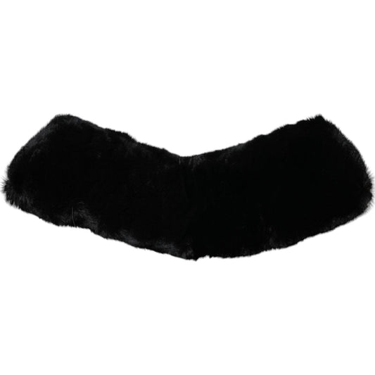 Dolce & Gabbana Black Lamb Fur Collar Women Neck Wrap Scarf 1728,67345645728,Accessories,Black,Dolce & Gabbana,IT40|S,Material: 100% Fur,New with tags,Scarves - Women - Accessories,Women,Women - Accessories Dolce & Gabbana MS7111-40