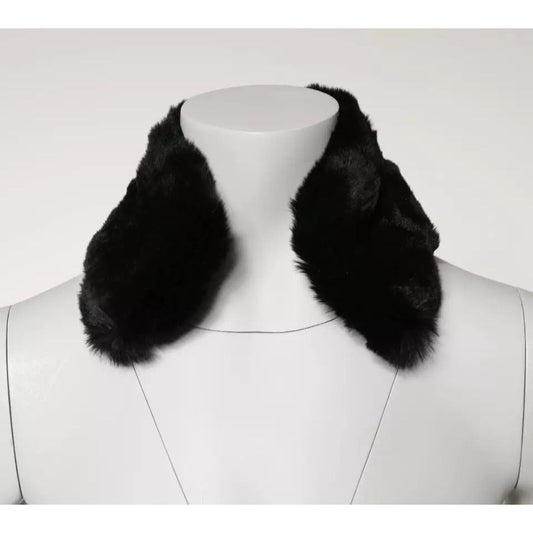 Dolce & Gabbana Black Lamb Fur Collar Women Neck Wrap Scarf 1728,67345645728,Accessories,Black,Dolce & Gabbana,IT40|S,Material: 100% Fur,New with tags,Scarves - Women - Accessories,Women,Women - Accessories Dolce & Gabbana MS7111-40