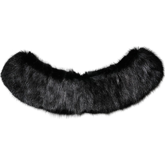 Dolce & Gabbana Black Fur Shawl Neck Wrap Cover Collar Scarf 1728,67345645728,Accessories,Black,Dolce & Gabbana,IT40|S,Material: 100% Rat Mousquet,New with tags,Scarves - Women - Accessories,Women,Women - Accessories Dolce & Gabbana MS7113-40