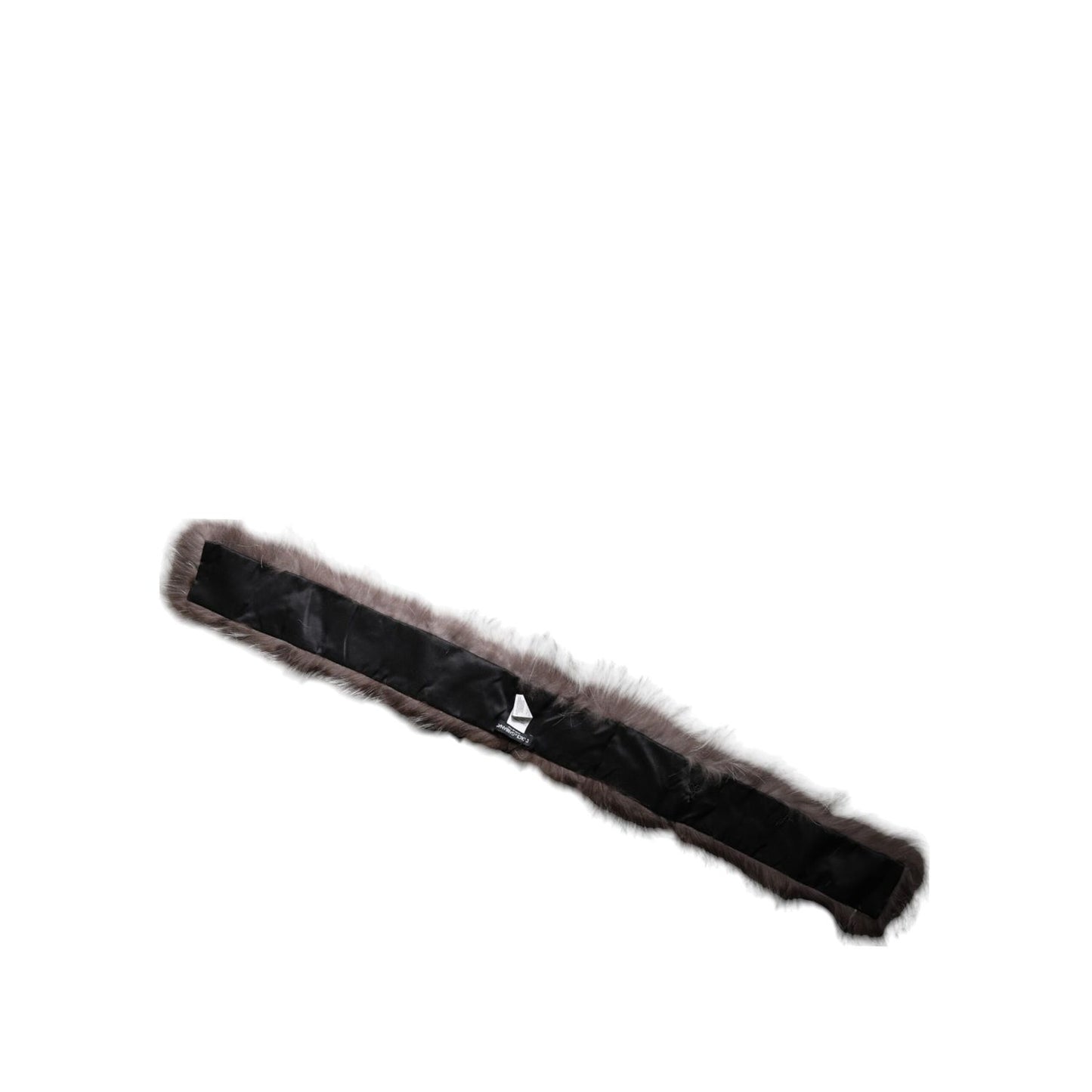 Dolce & Gabbana Gray Fox Fur Neck Wrap Warmer Winter Scarf