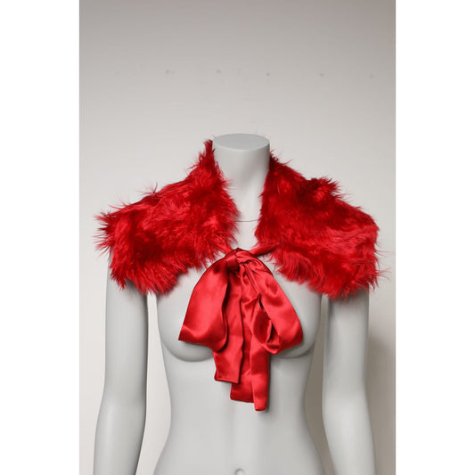 Dolce & Gabbana Red Alpaca Fur Women Neck Warmer Winter Scarf 1728,67345645728,Accessories,Dolce & Gabbana,IT40|S,Material: 100% Alpaca,New with tags,Red,Scarves - Women - Accessories,Women,Women - Accessories Dolce & Gabbana MS7123-40