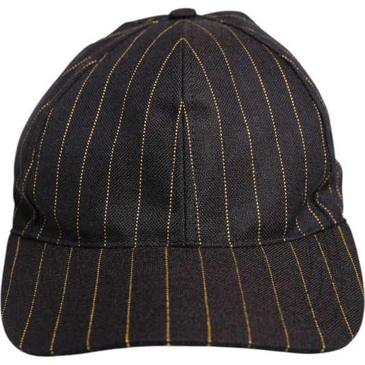 Dolce & Gabbana Brown Stripes Cotton 6 Panels Baseball Cap 1728,58 cm|M,67345645728,Accessories,Brown,Dolce & Gabbana,Hats & Caps - Men - Accessories,Material: 97% Cotton 3% Elastane,Men,Men - Accessories,New with tags Dolce & Gabbana HAT9721-58