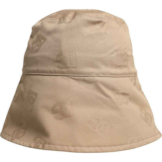 Dolce & Gabbana Beige Logo Monogram Cotton Bucket Cap 1728,58 cm|M,67345645728,Accessories,Beige,Dolce & Gabbana,Hats & Caps - Men - Accessories,Material: 100% Cotton,Men,Men - Accessories,New with tags Dolce & Gabbana HAT9755-58
