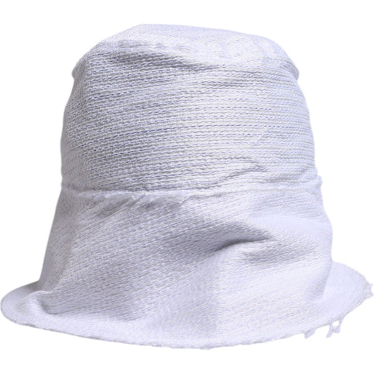 Dolce & Gabbana White Polyester Wide Brim Bucket Hat 1728,58 cm|M,67345645728,Accessories,Dolce & Gabbana,Hats & Caps - Men - Accessories,Material: 86% Polyester 9% Nylon 5% Silk,Men,Men - Accessories,New with tags,White Dolce & Gabbana HAT9756-58