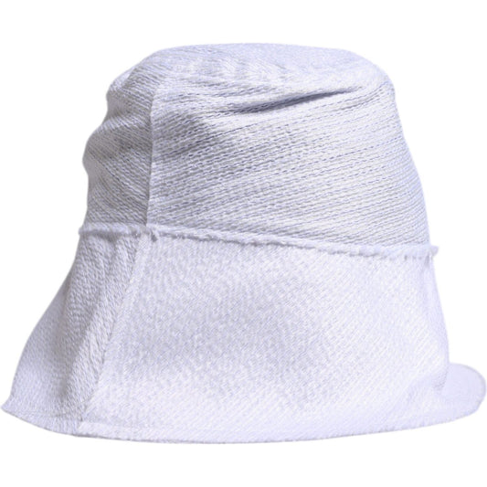 Dolce & Gabbana White Polyester Wide Brim Bucket Hat 1728,58 cm|M,67345645728,Accessories,Dolce & Gabbana,Hats & Caps - Men - Accessories,Material: 86% Polyester 9% Nylon 5% Silk,Men,Men - Accessories,New with tags,White Dolce & Gabbana HAT9756-58