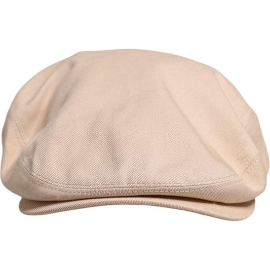 Dolce & Gabbana Beige Cotton Newsboy Capello Cabbie Hat 1728,60 cm|XL,67345645728,Accessories,Beige,Dolce & Gabbana,Hats & Caps - Men - Accessories,Material: 100% Cotton,Men,Men - Accessories,New with tags Dolce & Gabbana HAT9778-60