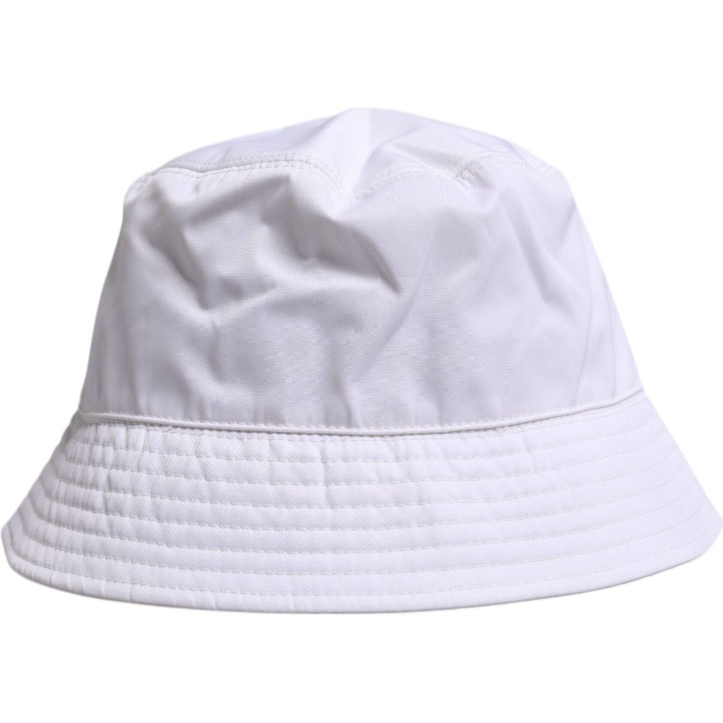 Dolce & Gabbana White Cotton Wide Brim Bucket Hat