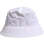 Dolce & Gabbana White Cotton Wide Brim Bucket Hat