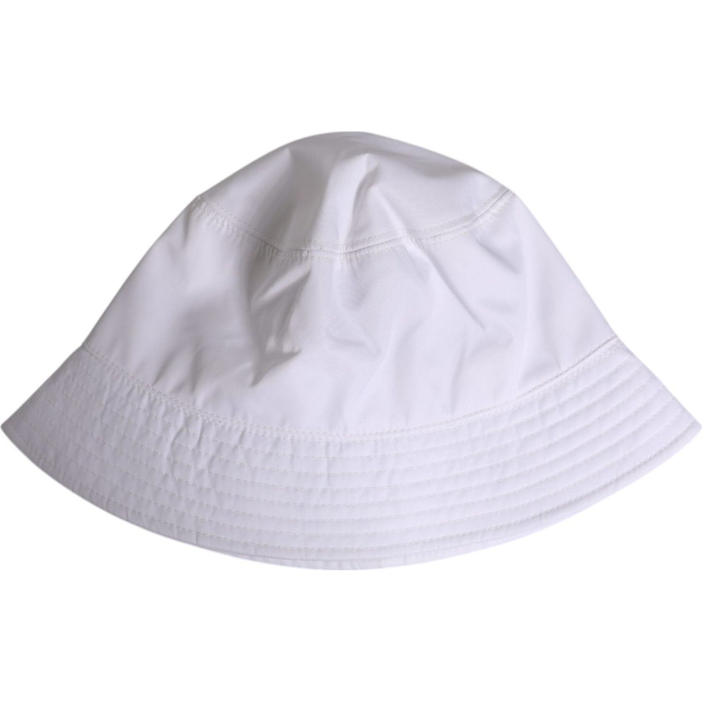 Dolce & Gabbana White Cotton Wide Brim Bucket Hat
