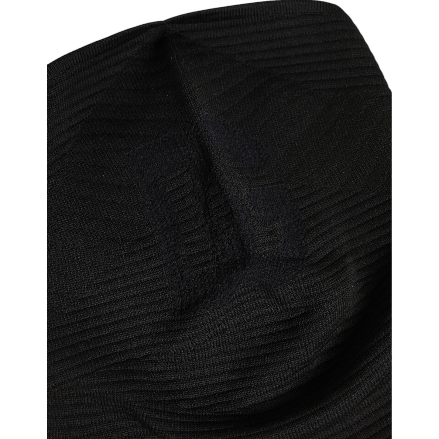 Dolce & Gabbana Black Nylon Knitted Ski Mask Balaclava