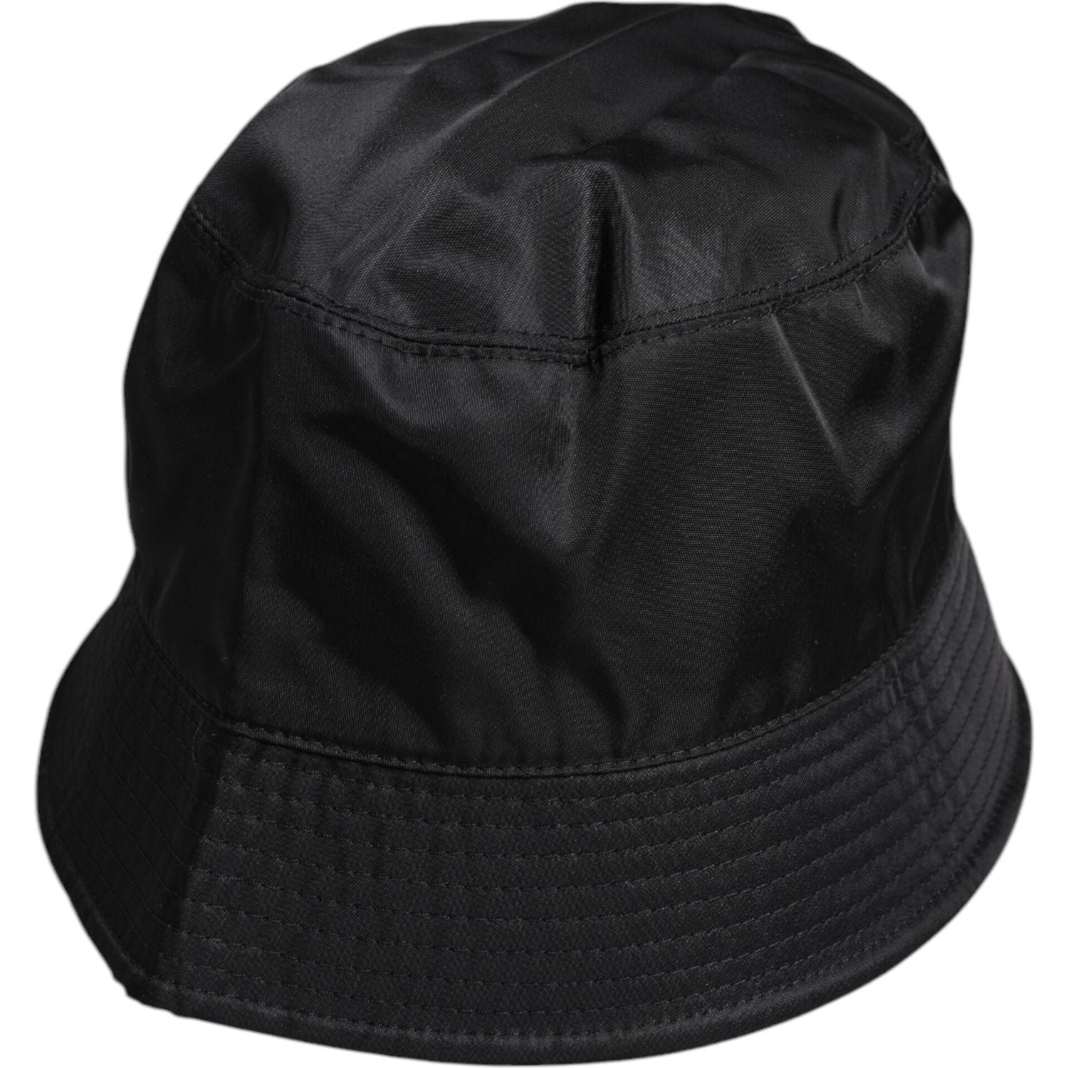 Dolce & Gabbana Black Cotton Wide Brim Bucket Hat