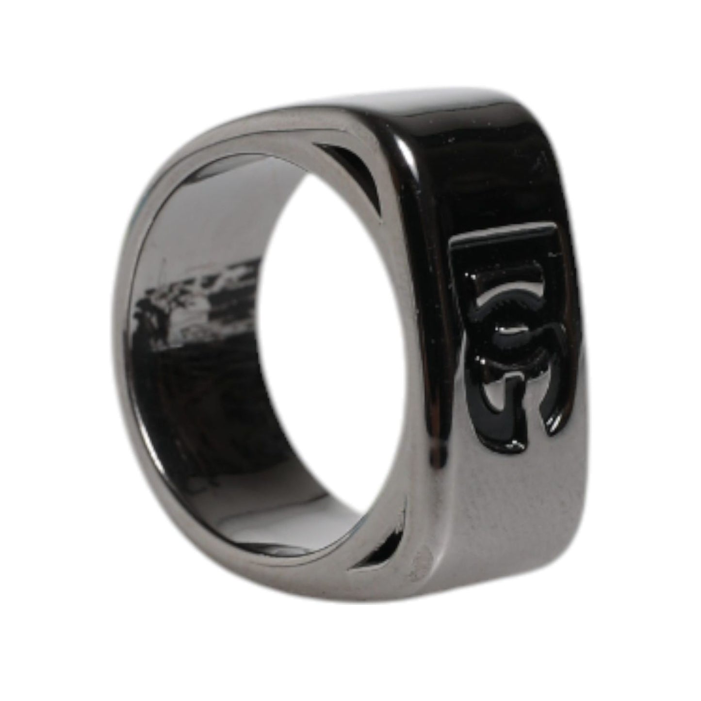 Dolce & Gabbana Silver Tone Brass Anello DG Logo Ring SMY10559-62
