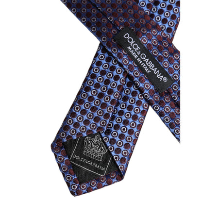 Dolce & Gabbana Multicolor Circles Silk Adjustable Necktie Tie