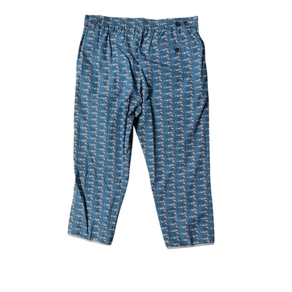 Dolce & Gabbana Blue Shark Print Cropped Beachwear Swimwear