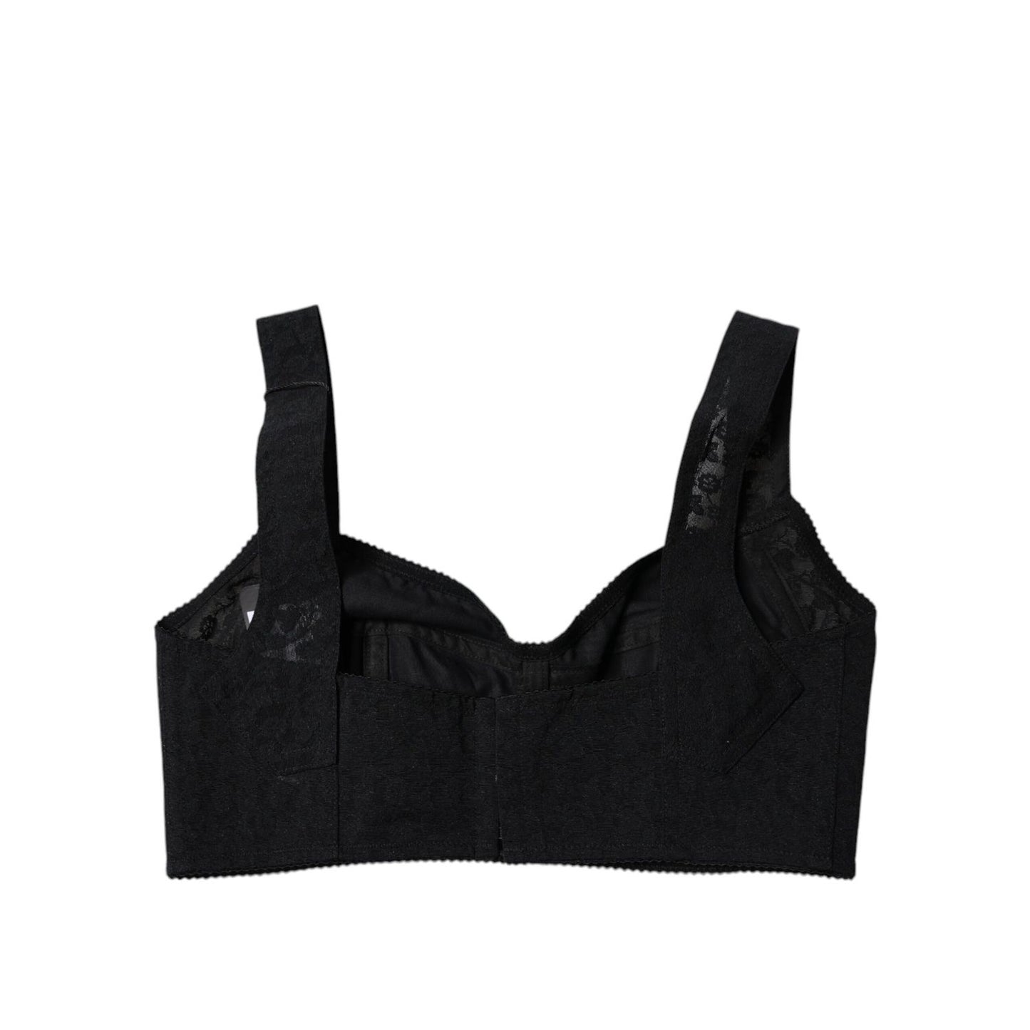 Dolce & Gabbana Black Nylon Balconcino Brassiere Underwear