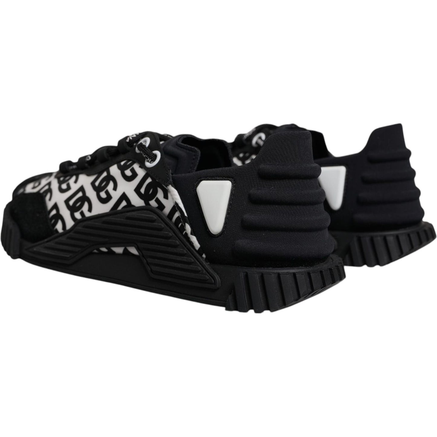 Dolce & Gabbana Black Logo Lace Up Low Top NS1 Sneakers Shoes