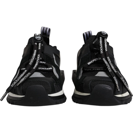Dolce & Gabbana Black Mesh Sorrento Trekking Sneakers Shoes