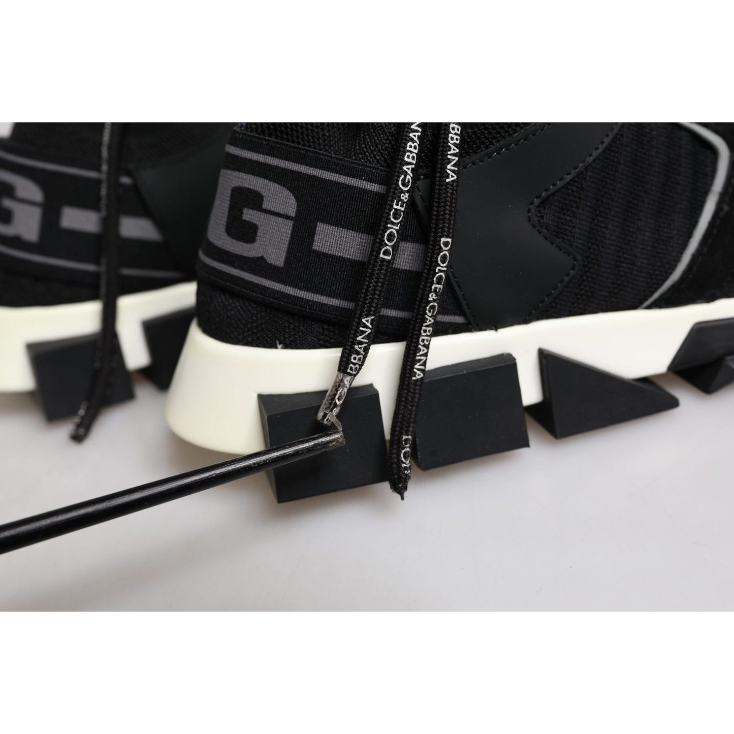 Dolce & Gabbana Black Mesh Sorrento Trekking Sneakers Shoes