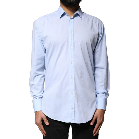 Dolce & Gabbana Light Blue Cotton MARTINI Formal Dress Shirt