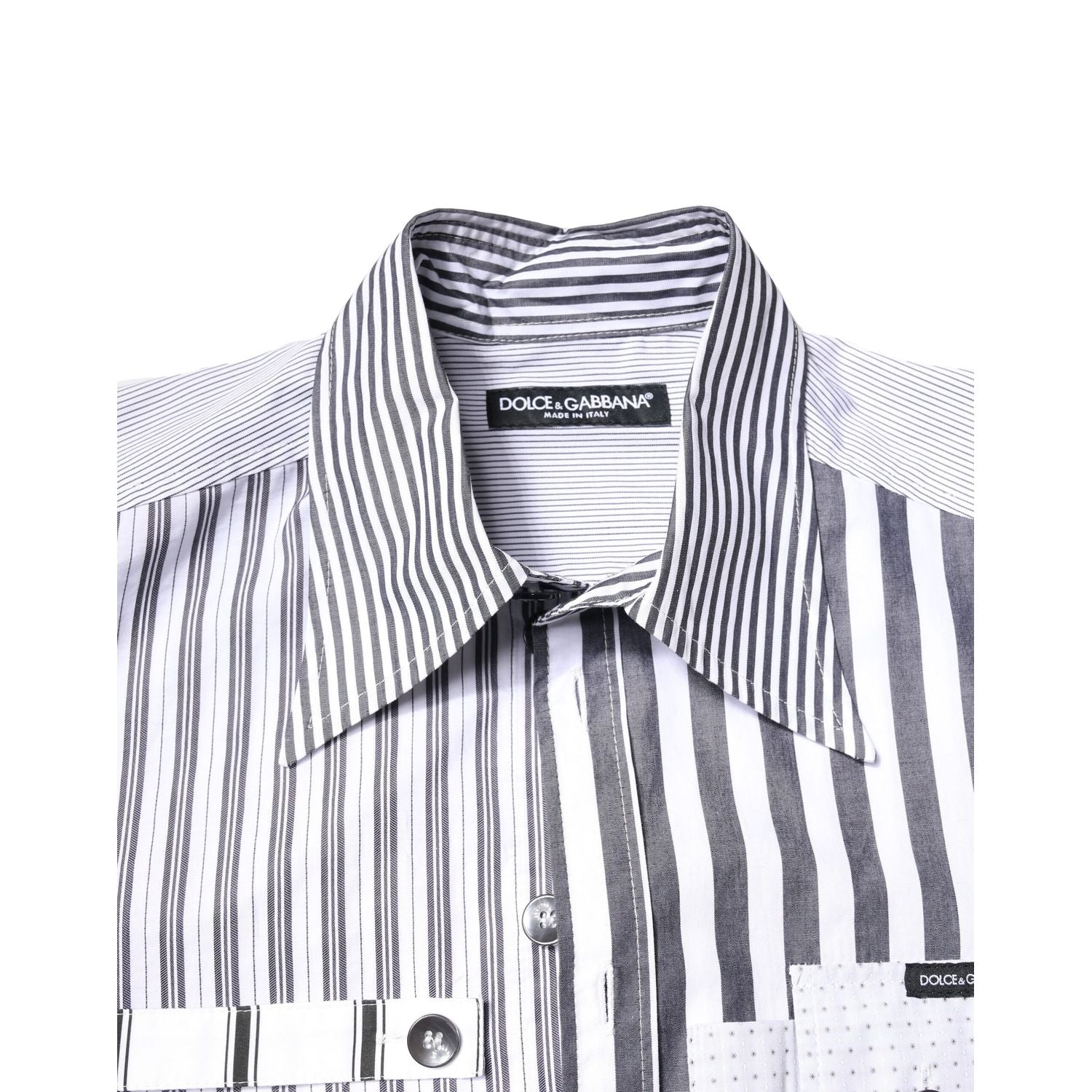 Dolce & Gabbana Multicolor Striped Button Down Casual Shirt