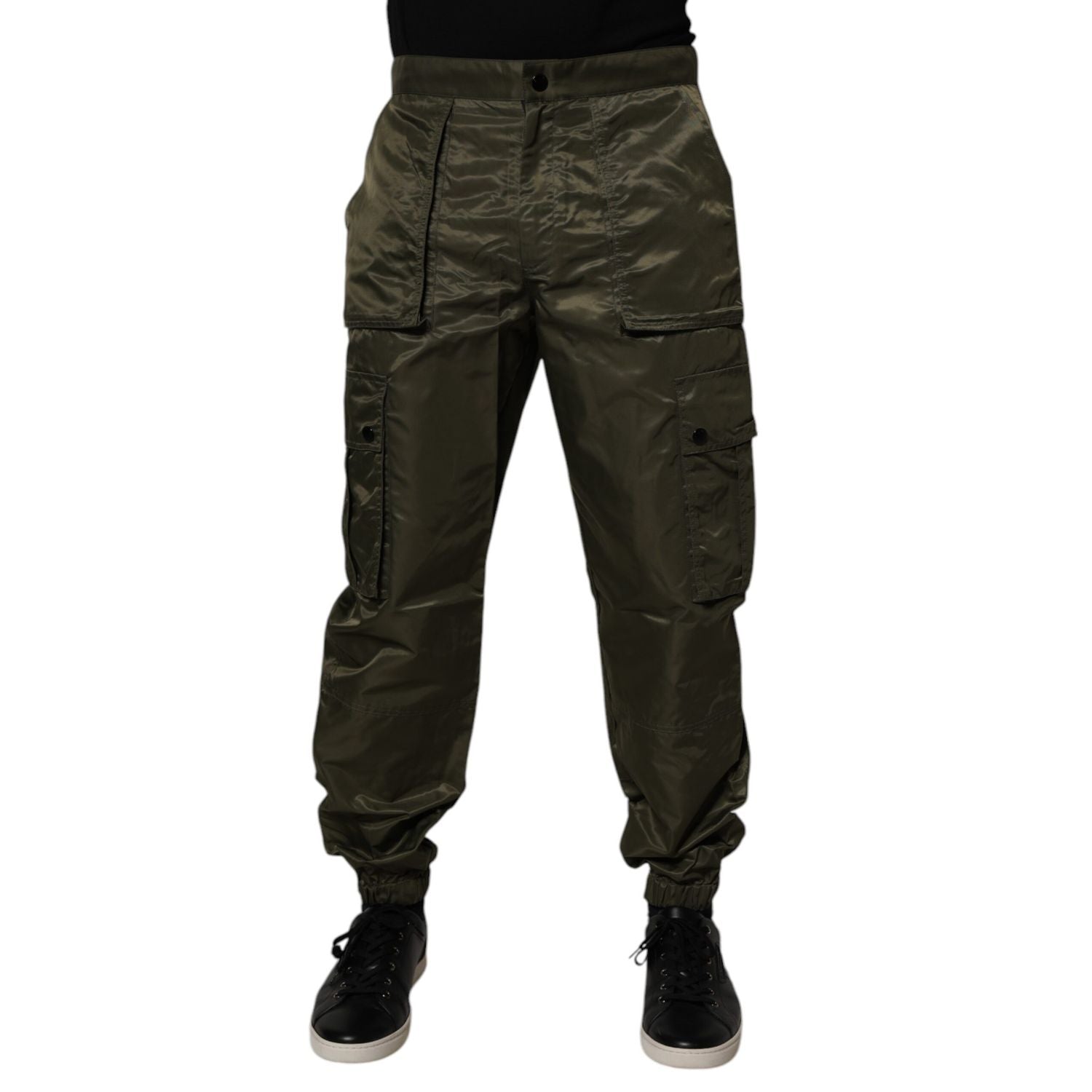 Dolce & Gabbana Dark Green Nylon Cargo Pants