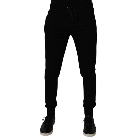 Dolce & Gabbana Black Cotton Jogger Sweatpants Pants