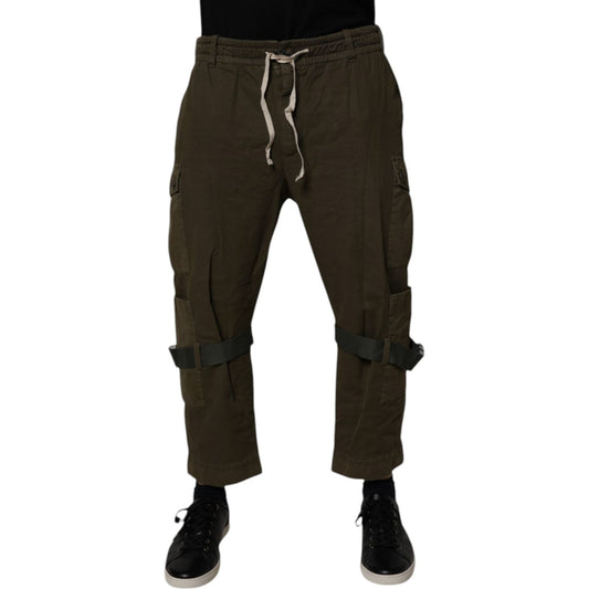 Dolce & Gabbana Brown Cotton Stretch Cargo Pants