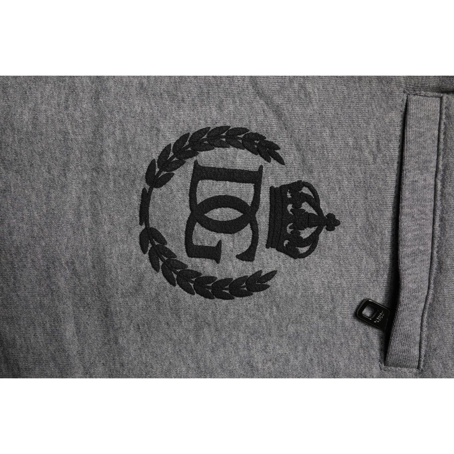 Dolce & Gabbana Gray Logo Cotton Jogger Men Sweatpants Pants