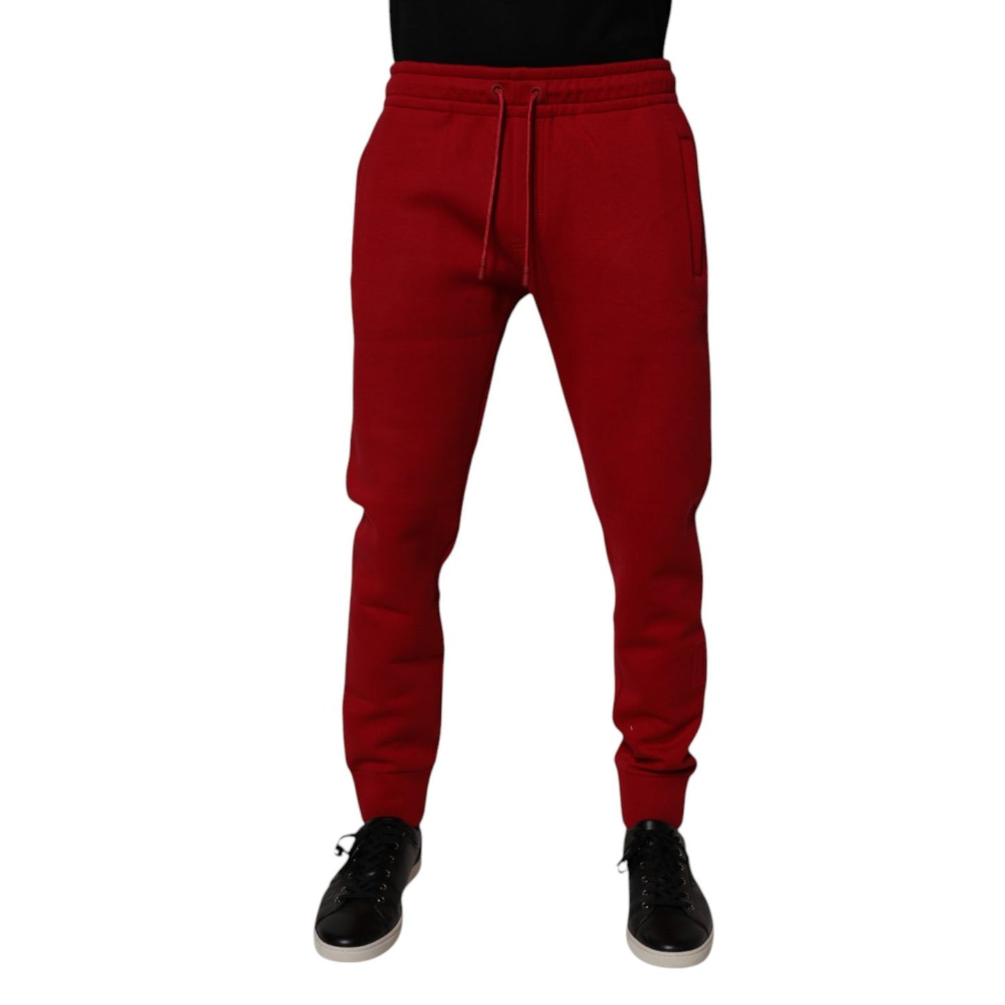 Dolce & Gabbana Red DG Logo Cotton Jogger Men Sweatpants Pants