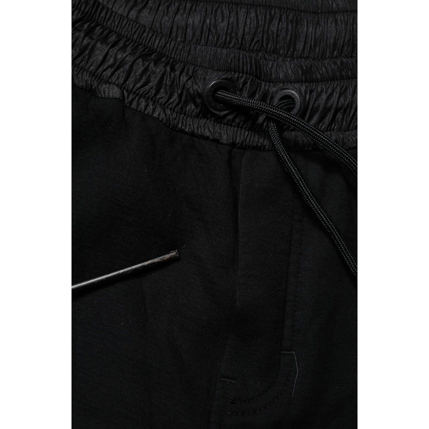 Dolce & Gabbana Black Cotton Blend Men Jogger Sweatpants Pants