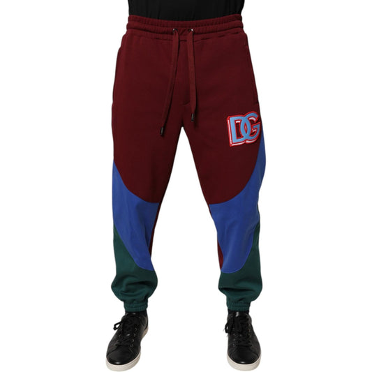 Dolce & Gabbana Multicolor Cotton Men Jogger Sweatpants Pants
