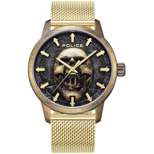Police Gold Stainless Steel Watch Police Rosy Brown