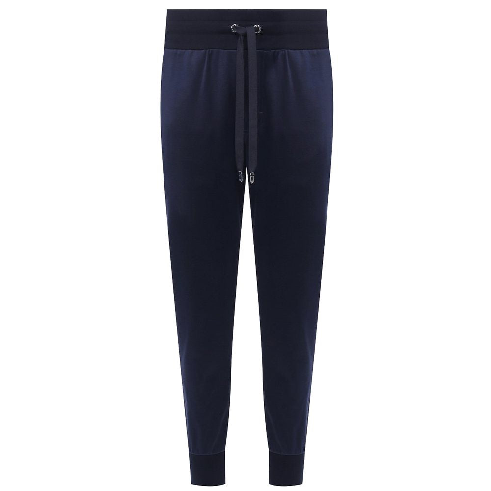 Dolce & Gabbana Blue Silk Pant