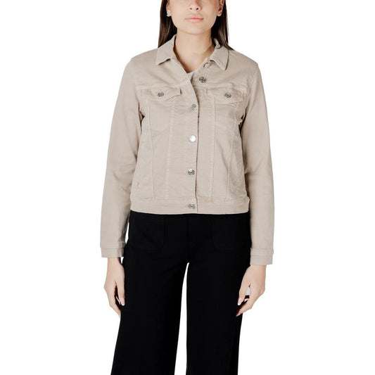 Street One Beige Cotton Jackets & Coat Street One Black