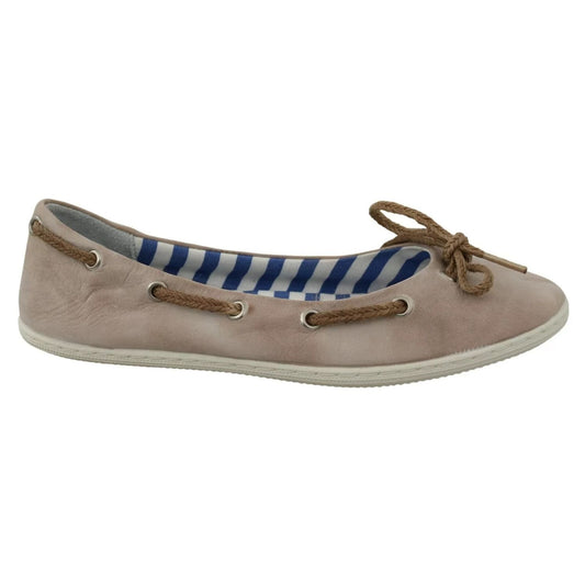 Pantofola D'Oro Beige Suede Lace Bow Loafers Ballet Flat Shoes LA8397-37
