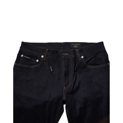 Dolce & Gabbana Black Cotton Stretch Men Skinny Denim Jeans