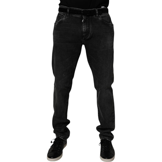 Dolce & Gabbana Black Cotton Stretch Men Skinny Denim Jeans 1728,67345645728,Black,Clothing,Dolce & Gabbana,IT54 | XL,Jeans & Pants - Men - Clothing,Material: 98% Cotton 2% Elastane,Men,Men - Clothing,Preowned / Defect Dolce & Gabbana PAN75054-54