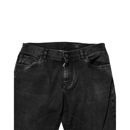 Dolce & Gabbana Black Cotton Stretch Men Skinny Denim Jeans