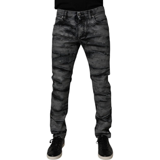 Dolce & Gabbana Gray Tie Dye Cotton Skinny Men Denim Jeans 1728,67345645728,Clothing,Dolce & Gabbana,Gray,IT48 | M,Jeans & Pants - Men - Clothing,Material: 100% Cotton,Men,Men - Clothing,New with tags Dolce & Gabbana PAN75188-48