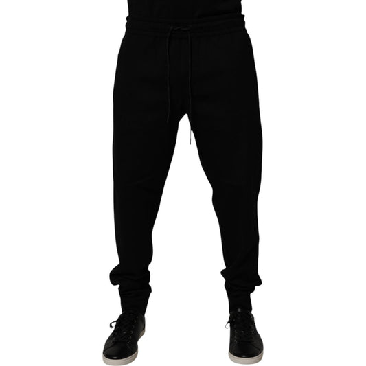 Dolce & Gabbana Black Cotton Blend Jogger Sweatpants Pants 1728,67345645728,Black,Clothing,Dolce & Gabbana,IT52 | XL,Jeans & Pants - Men - Clothing,Material: 70% Cotton 30% Nylon,Men,Men - Clothing,New with tags Dolce & Gabbana PAN75190-52