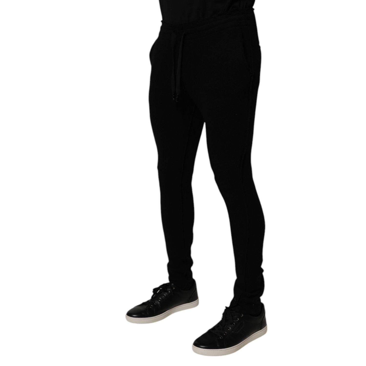 Dolce & Gabbana Black Cashmere Jogger Men Sweatpants Pants