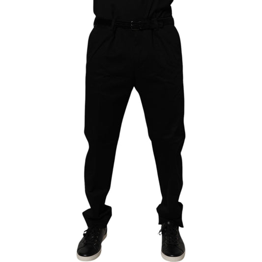 Dolce & Gabbana Black Cotton Men Skinny Dress Formal Pants 1728,67345645728,Black,Clothing,Dolce & Gabbana,IT54 | XL,Jeans & Pants - Men - Clothing,Material: 97% Cotton 3% Elastane,Men,Men - Clothing,New with tags Dolce & Gabbana PAN75198-54